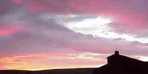 Barn with Sunset